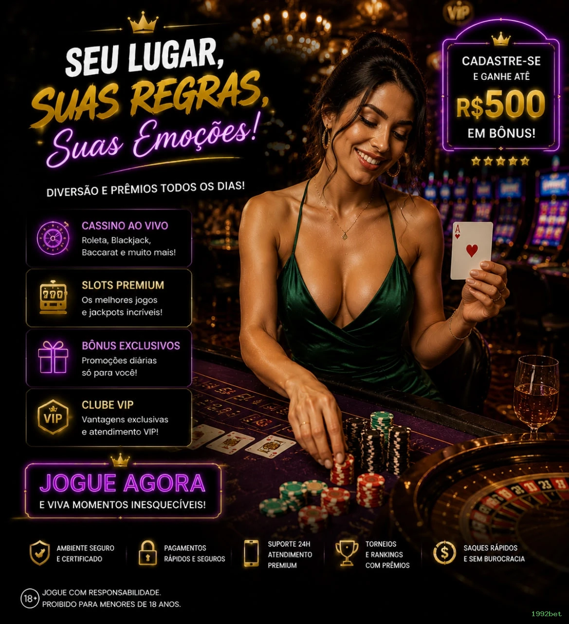 Ganhe prêmios incríveis na 1992bet